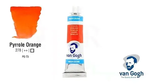 Акварель Van Gogh туба 10 мл, Оранжевый пирольный №278 | ArterShop