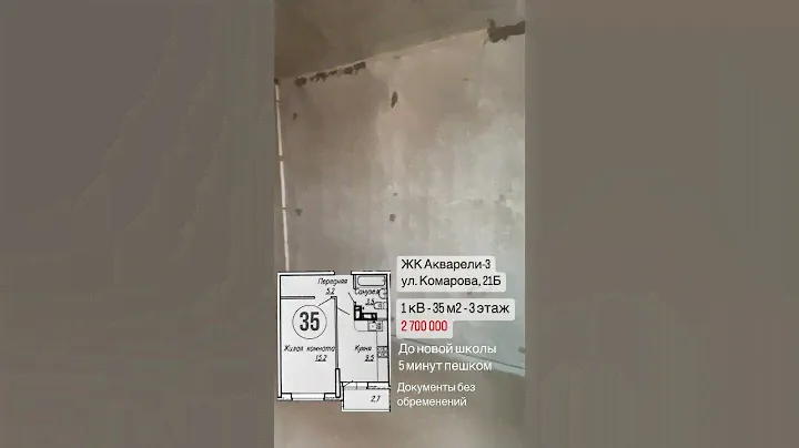 Однокомнатная ЖК Акварели-3 #квартиравкраснодаре #краснодар #жкакварели3 #однокомнатная #квартира