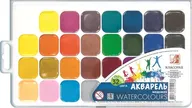 Краски 32 цвета акварель медовая "КЛАССИКА" без кисточки, пластиковая упаковка