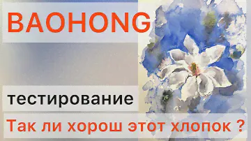 Бумага BAOHONG. Хлопок.Плюсы и минусы.#акварельдляначинающих #акварельнаяживопись