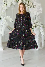 Платье женское из кулирки Софи акварель