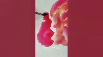 water color painting on silk fabric