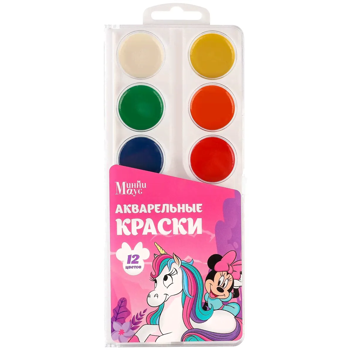 Акварель медовая 12 цветов, Disney