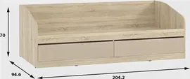 Кровать детская Акварель НМ 041.50 М1 Капучино
