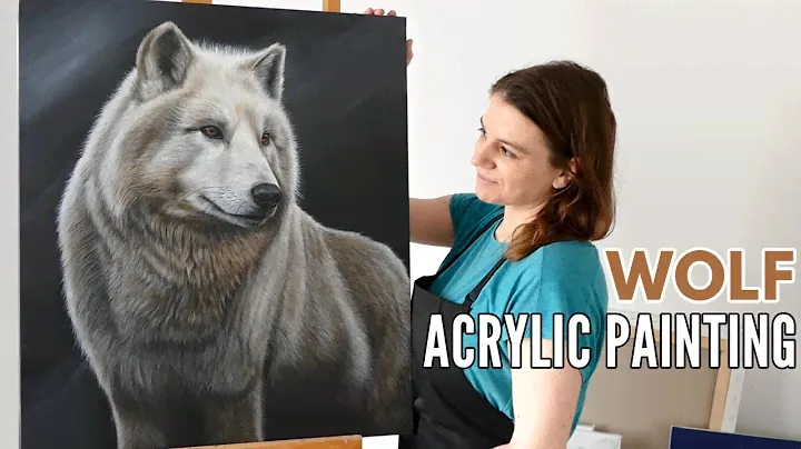 Painting a Wolf in Acrylic | Realistic Wildlife Painting