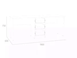 Письменный стол Акварель НМ 041.37 (Сильва)