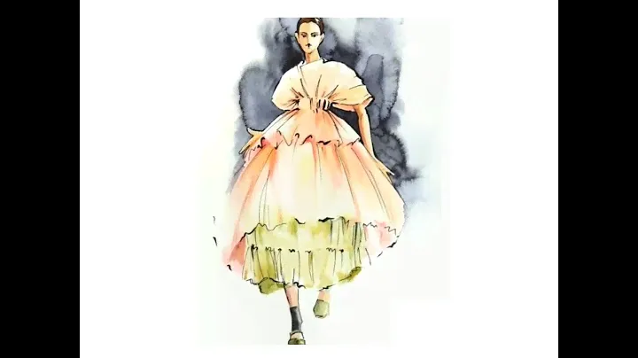 Romantic dress in watercolor | Романтичное платье акварелью #watercolor #fashionillustration