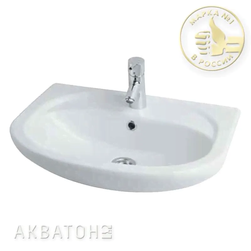 Раковина Акватон Акварель 60 для мебели в ванной комнате-0