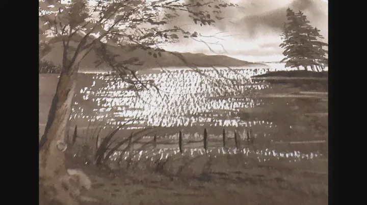 Техника работы Кисти а акварели.  Практика в Сепии. Practice in Sepia in w/c.