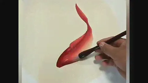 How to paint a beautiful fish in Asian style ♡ Как нарисовать красивую рыбку в азиатском стиле