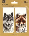 Закладки магнитные для книг "Животные акварель" (2 штуки) (39603)