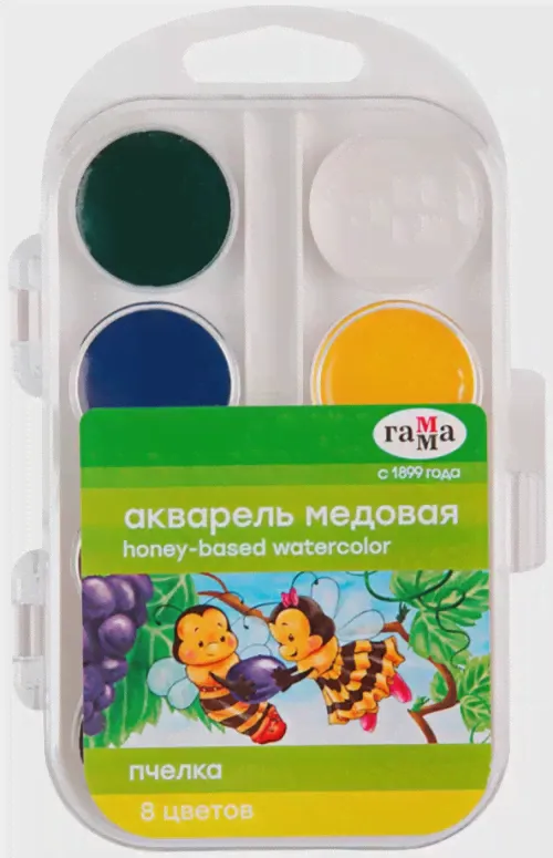 Краски акварель "Пчелка" 8 цветов (212068)-0