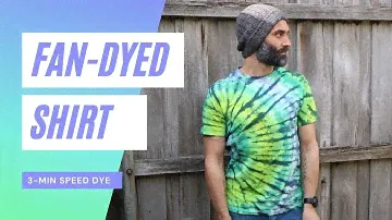 Tie-dye shirt - EASY men's green fan-dyed shirt