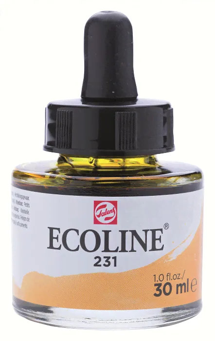 Акварель жидкая Ecoline банка 30мл №231 Охра золотая