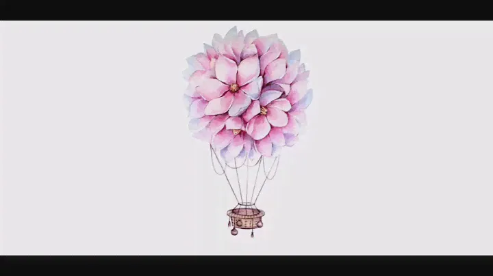 Рисуем акварель шар из воздушных цветов!