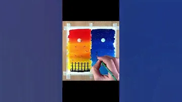 Day and night poster Colour Painting